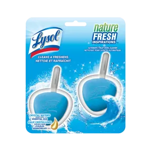 Packshot of Lysol Automatic Toilet Bowl Cleaner - Click Gel Spring Waterfall 4 ct