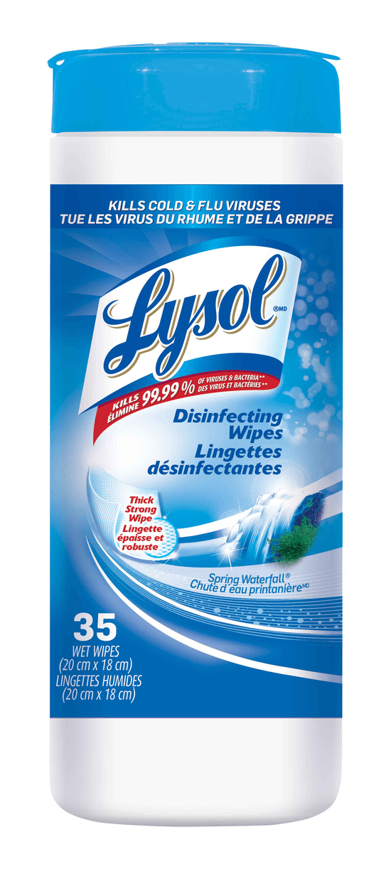 Packshot of Lysol Disinfecting Wipes - Spring Waterfall