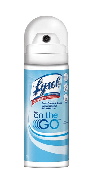 Packshot of Lysol Disinfectant Spray - On The Go 425 g