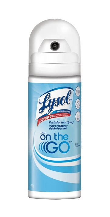 Packshot of Lysol Disinfectant Spray - On The Go 425 g