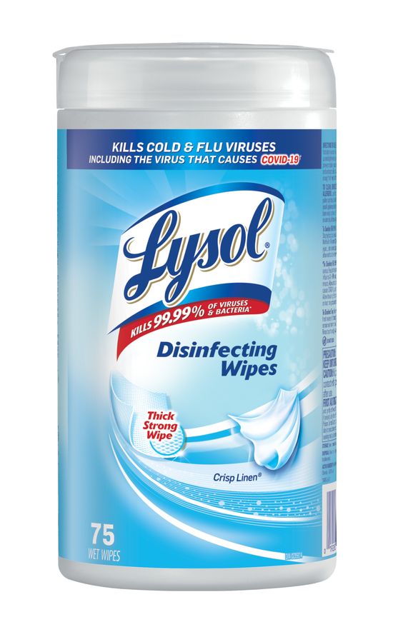 Packshot de Lingettes Désinfectantes Lysol - Linge Frais