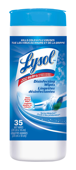 Packshot de Lingettes Désinfectantes Lysol - Cascade de Printemps