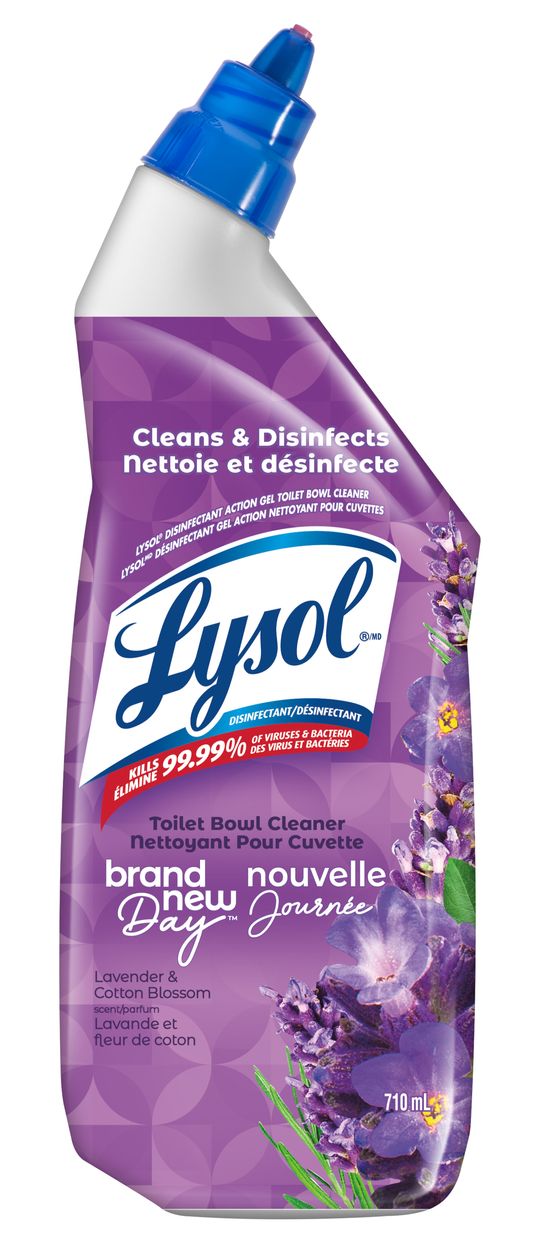 Packshot of Lysol Toilet Bowl Cleaner - Brand New Day Lavender & Cotton Blossom 710 mL
