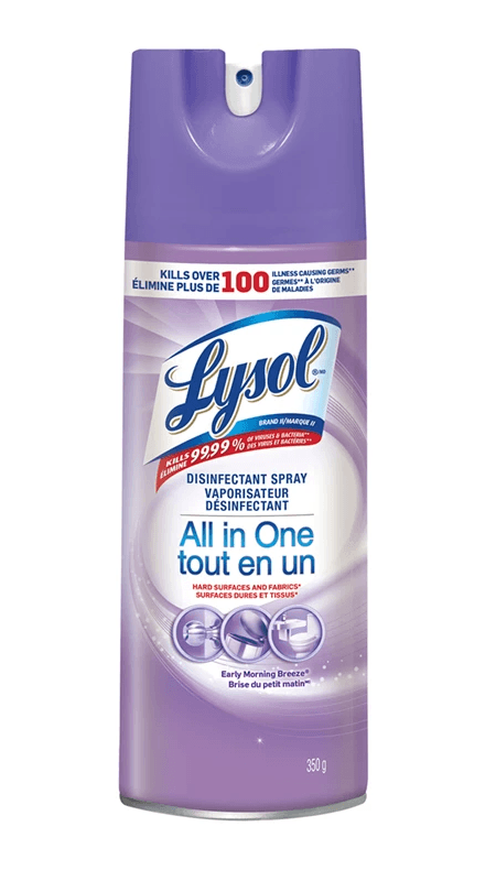 Packshot de Lysol Spray Désinfectant - Brise du petit matin 350 g