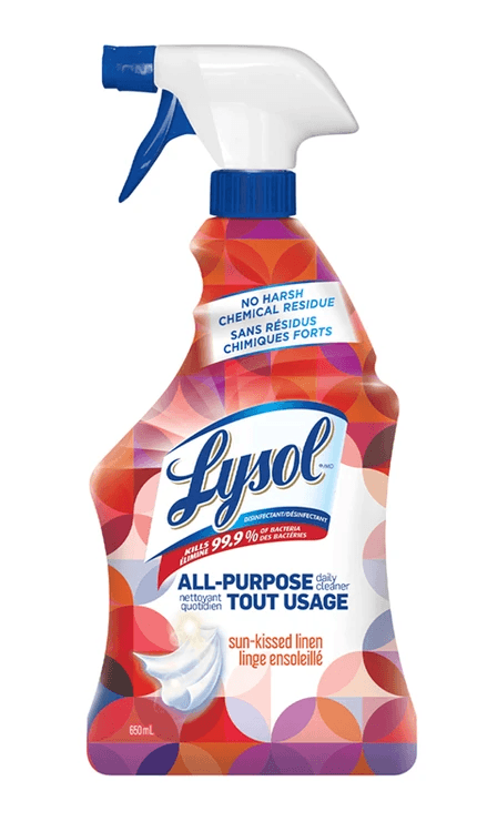 Packshot de Lysol Nettoyant Quotidien Multi-Usages - Linge ensoleillé 650 mL