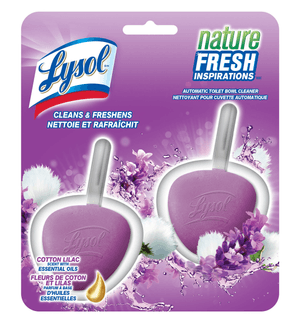 Packshot of Lysol Automatic Toilet Bowl Cleaner - Nature Fresh Inspirations Cotton Lilac