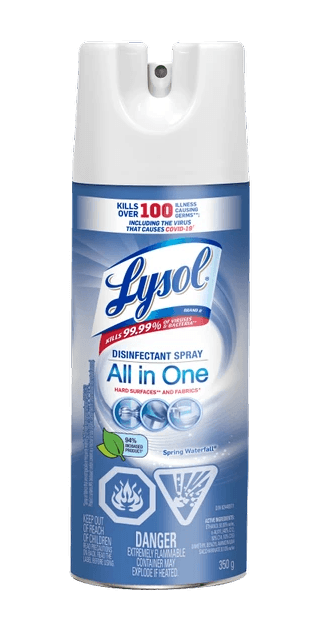 Packshot of Lysol Disinfectant Spray - Spring Waterfall 350g