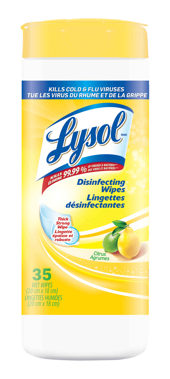 Packshot of Lysol Disinfecting Wipes - Citrus