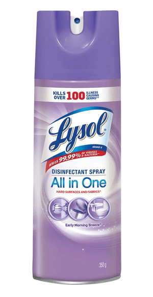 Packshot of Lysol Disinfectant Spray - Early Morning Breeze 350g