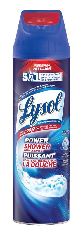 Packshot of Lysol Bathroom Cleaners Aerosol - Power Shower Foam 538 g