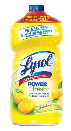Packshot of Lysol Multi-Surface Cleaner - Power & Fresh Lemon 1.2L