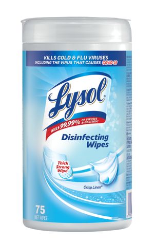 Packshot of Lysol Disinfecting Wipes - Crisp Linen