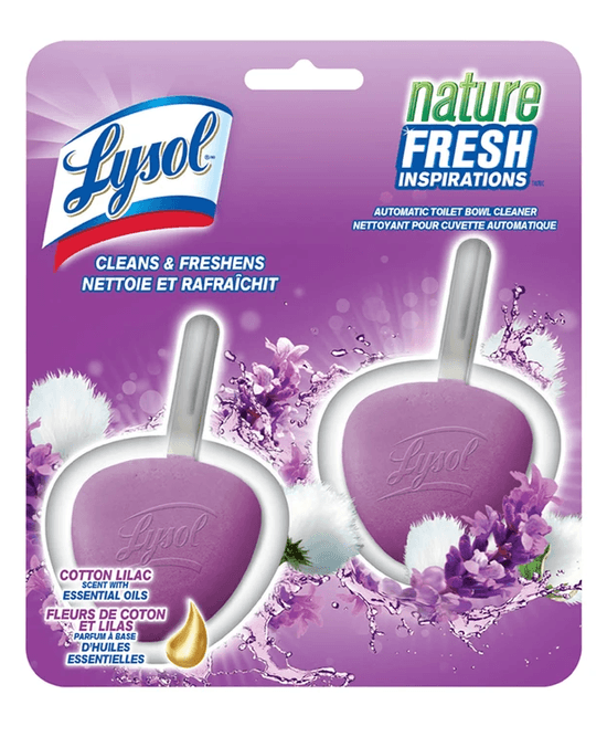 Packshot de Lysol Nettoyant Automatique pour Cuvette - Inspirations Nature Fraîche Coton Lilas
