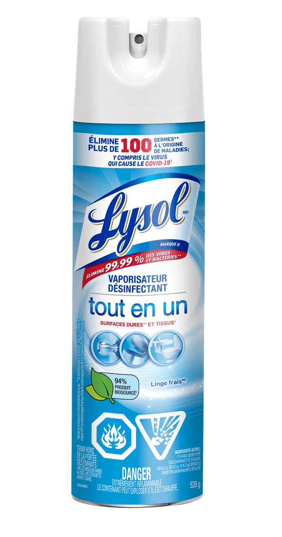 Packshot de Lysol Spray Désinfectant - Tout en Un 539 g