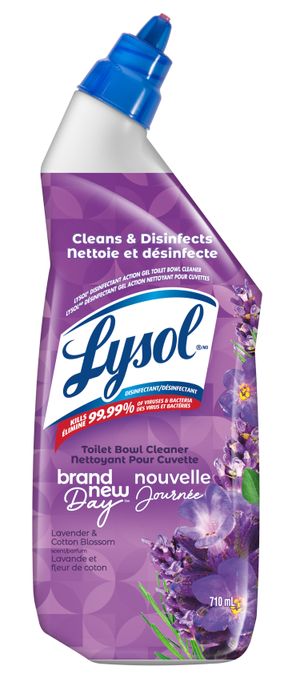 Packshot of Lysol Toilet Bowl Cleaner - Brand New Day Lavender & Cotton Blossom 710 mL