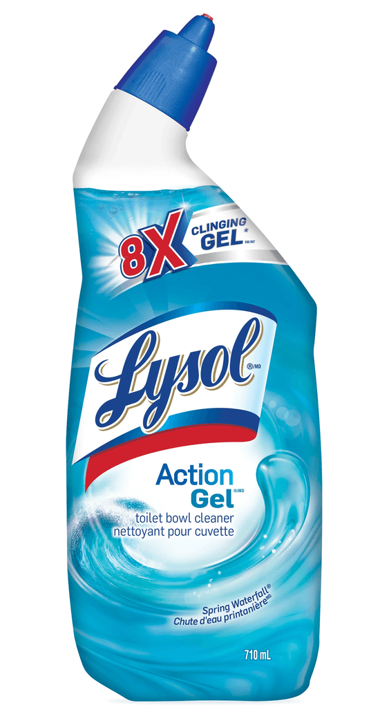 Packshot of Lysol Toilet Bowl Cleaner - Action Gel Spring Waterfall 710 mL