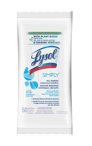 Packshot of Lysol Disinfecting Wipes Simply Flatpack - Unscented 50 ct